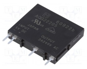 AQG22205 solid state relay nais 5v 2a 240vzc SIP-4